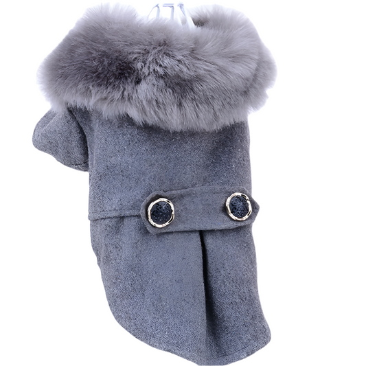 Winter Fur Collar Dog Coat