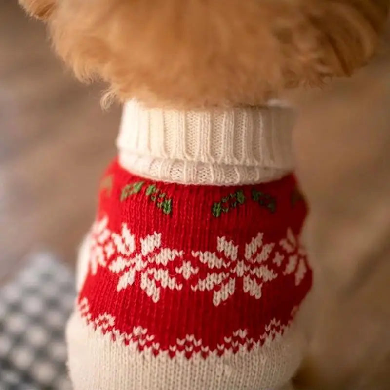 Christmas Wool Dog Sweater - Warm Hoodie for Small & Medium Pets