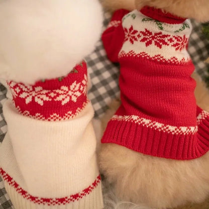 Christmas Wool Dog Sweater - Warm Hoodie for Small & Medium Pets