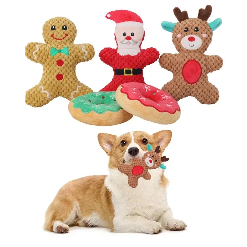 Christmas Plush Chew Toys for Dogs