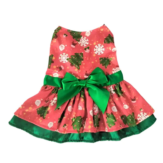 Christmas Dog Dress | Festive Holiday Pet Clothing for Small Dogs

