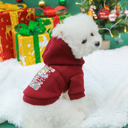 2024 Autumn/Winter Dog Hoodie – Cozy Christmas Clothing for Small & Medium Dogs

