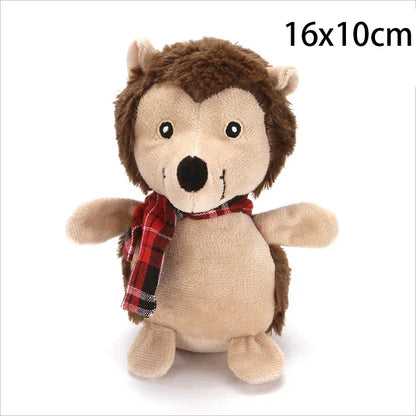 Christmas Plush Squeaky Dog Toys – Santa, Elk, Gingerbread Man & More