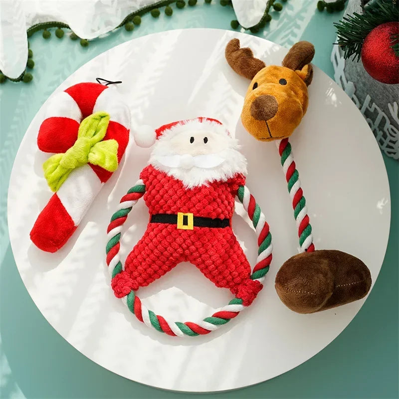 Christmas Squeaky Plush Dog Toys – Santa, Gingerbread & More | Holiday Pet Gifts | PoochWear

