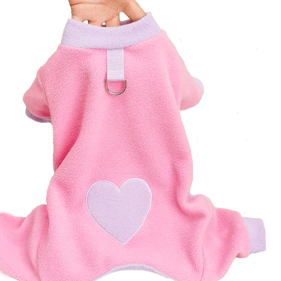 Heart Pattern Warm Fleece Pajama