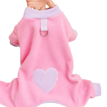 Heart Pattern Warm Fleece Pajama