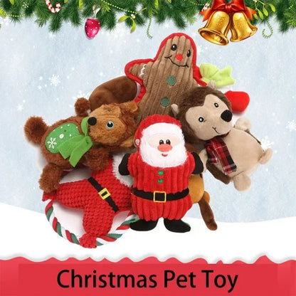 Christmas Squeaky Plush Dog Toys – Santa, Gingerbread & More | Holiday Pet Gifts | PoochWear
