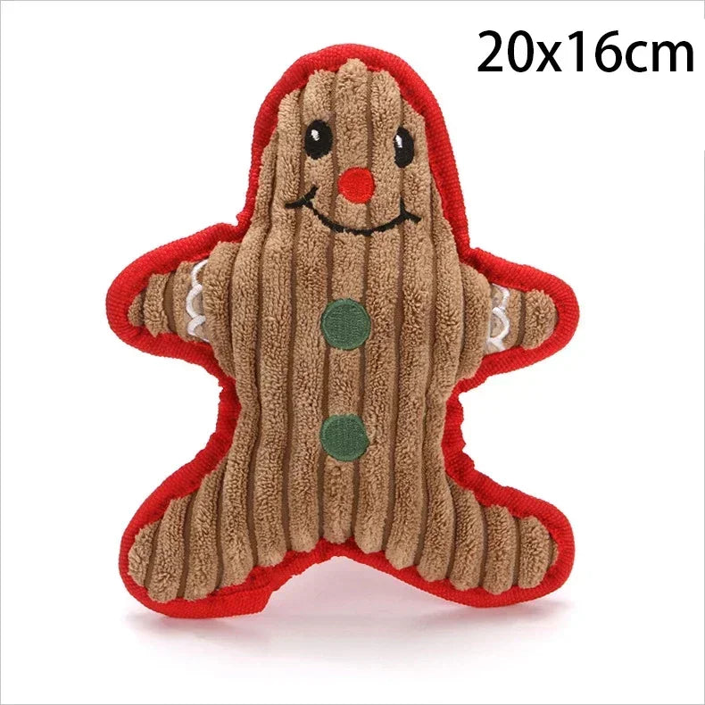 Christmas Squeaky Plush Dog Toys – Santa, Gingerbread & More | Holiday Pet Gifts | PoochWear
