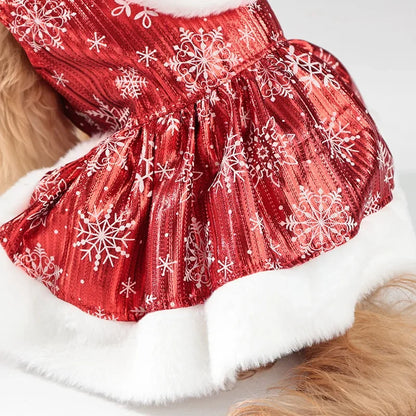 Christmas Snow Princess Dress for Dogs & Cats - Holiday Party Pet Clothing

