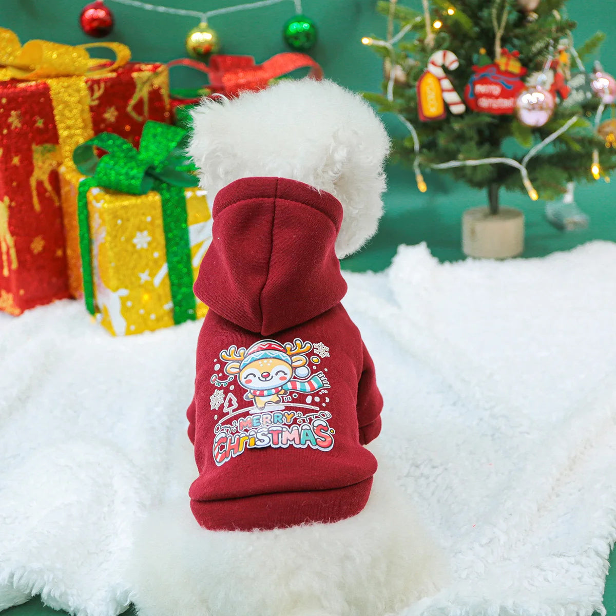 2024 Autumn/Winter Dog Hoodie – Cozy Christmas Clothing for Small & Medium Dogs

