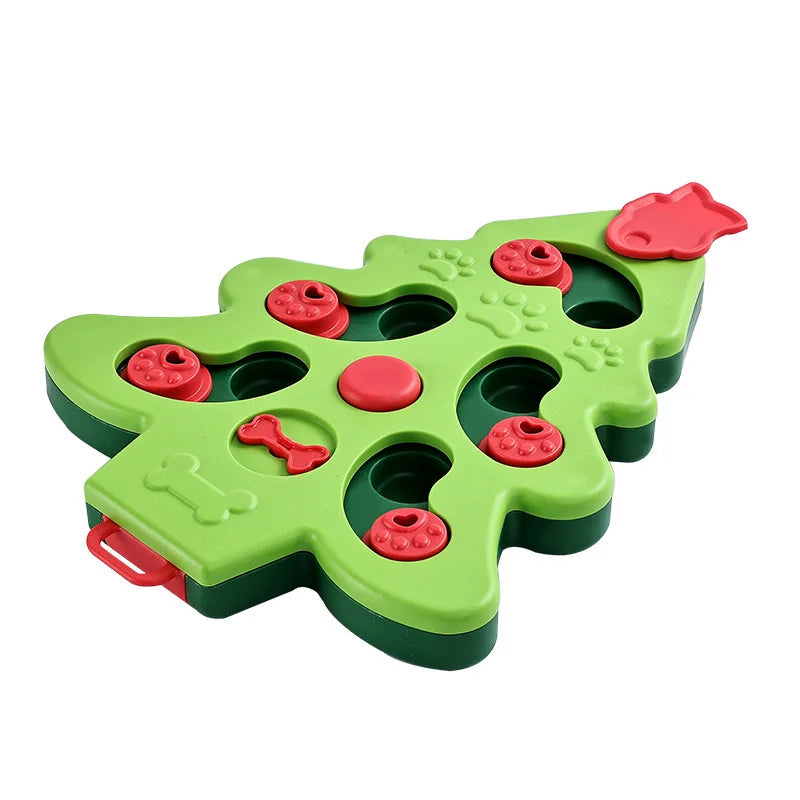 Christmas Tree Slow Feeder Bowl | Interactive Puzzle for Dogs