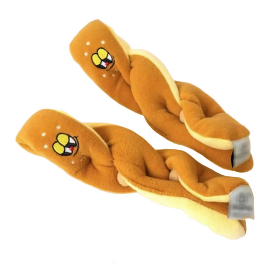 Plush Bread Dog Chew Toy