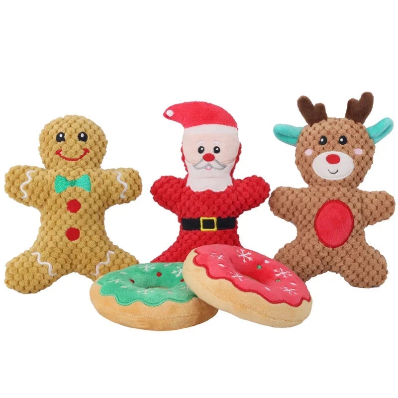 Christmas Plush Chew Toys for Dogs