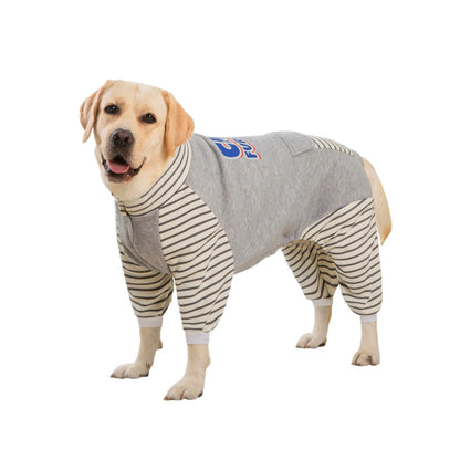 3XL-8XL Large Dog Jumpsuit – Turtleneck Warm Plush Lined Winter Pajamas | PoochWear

