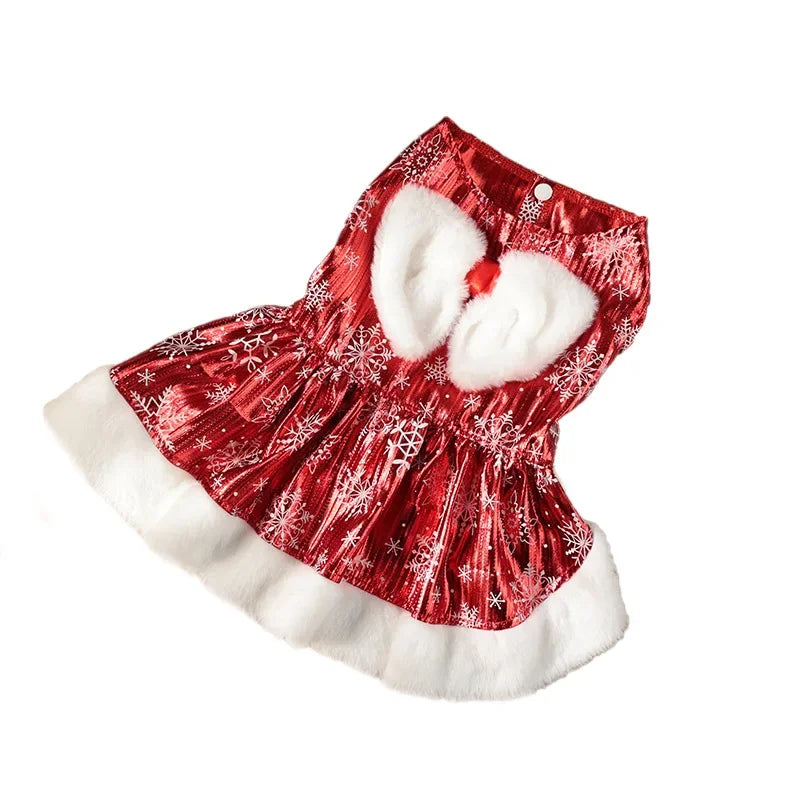 Christmas Snow Princess Dress for Dogs & Cats - Holiday Party Pet Clothing

