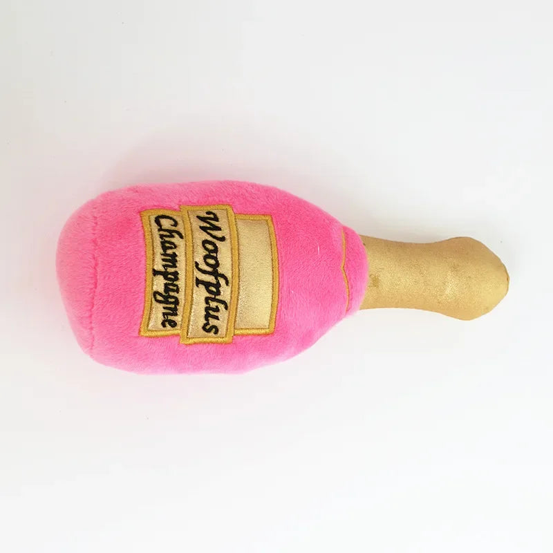 Plush Wine & Perfume Bottle Dog Toy | Pooch Wear

