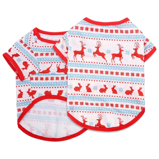 Santa Claus Christmas Dog T-Shirt - Festive Pet Holiday Outfit