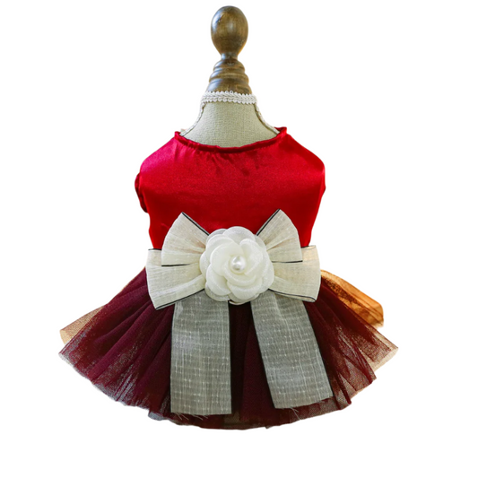 Red Bow Princess Pet Dress