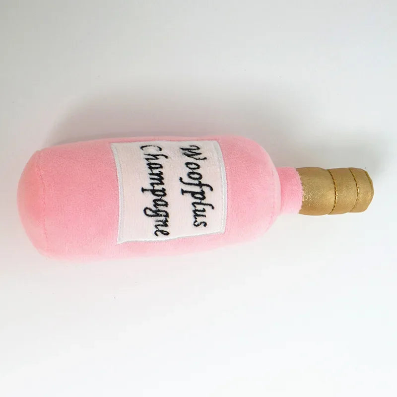 Plush Wine & Perfume Bottle Dog Toy | Pooch Wear

